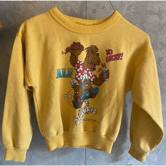 Vintage Youth ALF sweatshirt Alein Productions 1987 Sz 5/6 - Picture 1 of 7